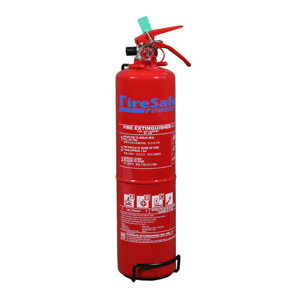 Firesafe 2KG ABC 乾粉滅火筒 (EED 2N)，產品圖片。