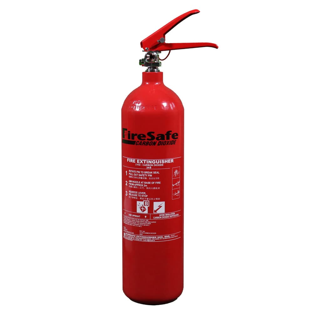 Firesafe 2KG 二氧化碳滅火筒 (EEC 2e2)，產品圖片。
