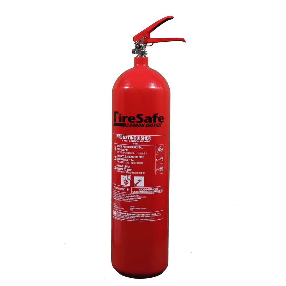 Firesafe 5KG 二氧化碳滅火筒 (EEC 5e1)，產品圖片。