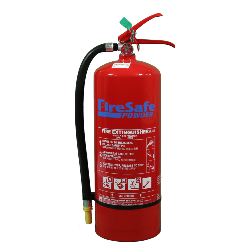 Firesafe 6KG ABC 乾粉滅火筒 (EED 6)，產品圖片。