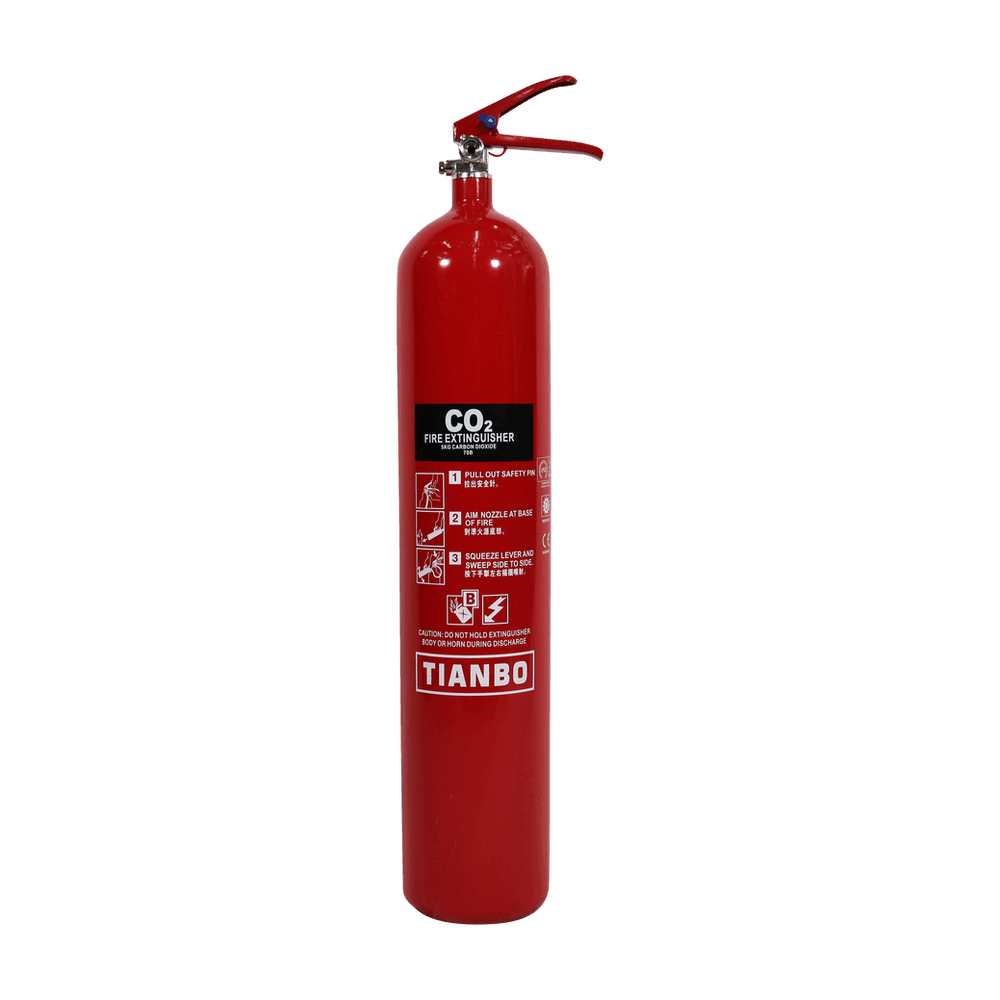TIANBO 5KG 二氧化碳滅火筒，產品圖片。