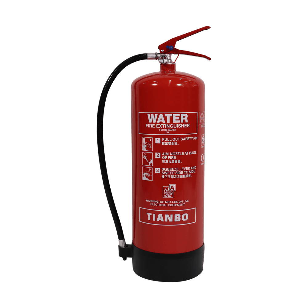 TIANBO 9L 水劑滅火筒，產品圖片。